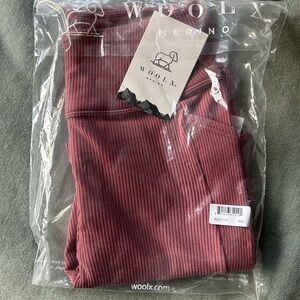 Woolx Merino Ribbed Shorts in Powdered Rose